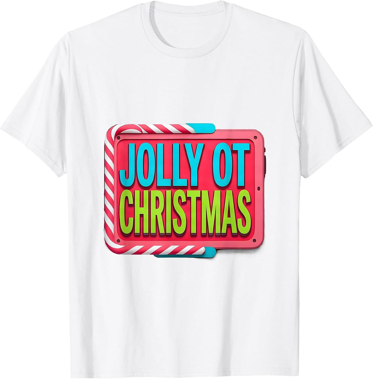 Men's Jolly OT Christmas Funny Occupational Therapy Workplace T-Shirt - White