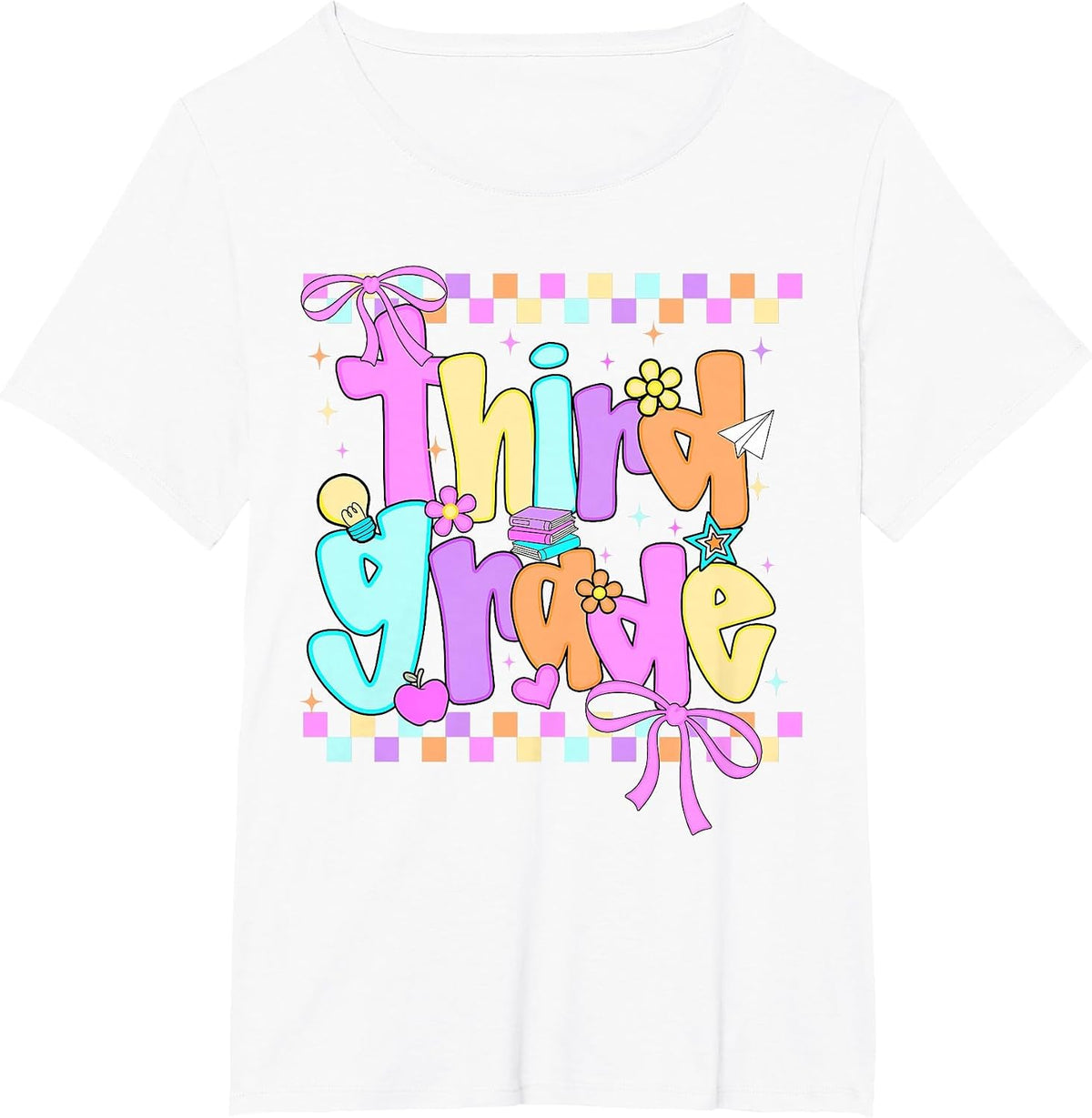 3rd Grade for Girls Back to School First Day of Third Grade T-Shirt - White