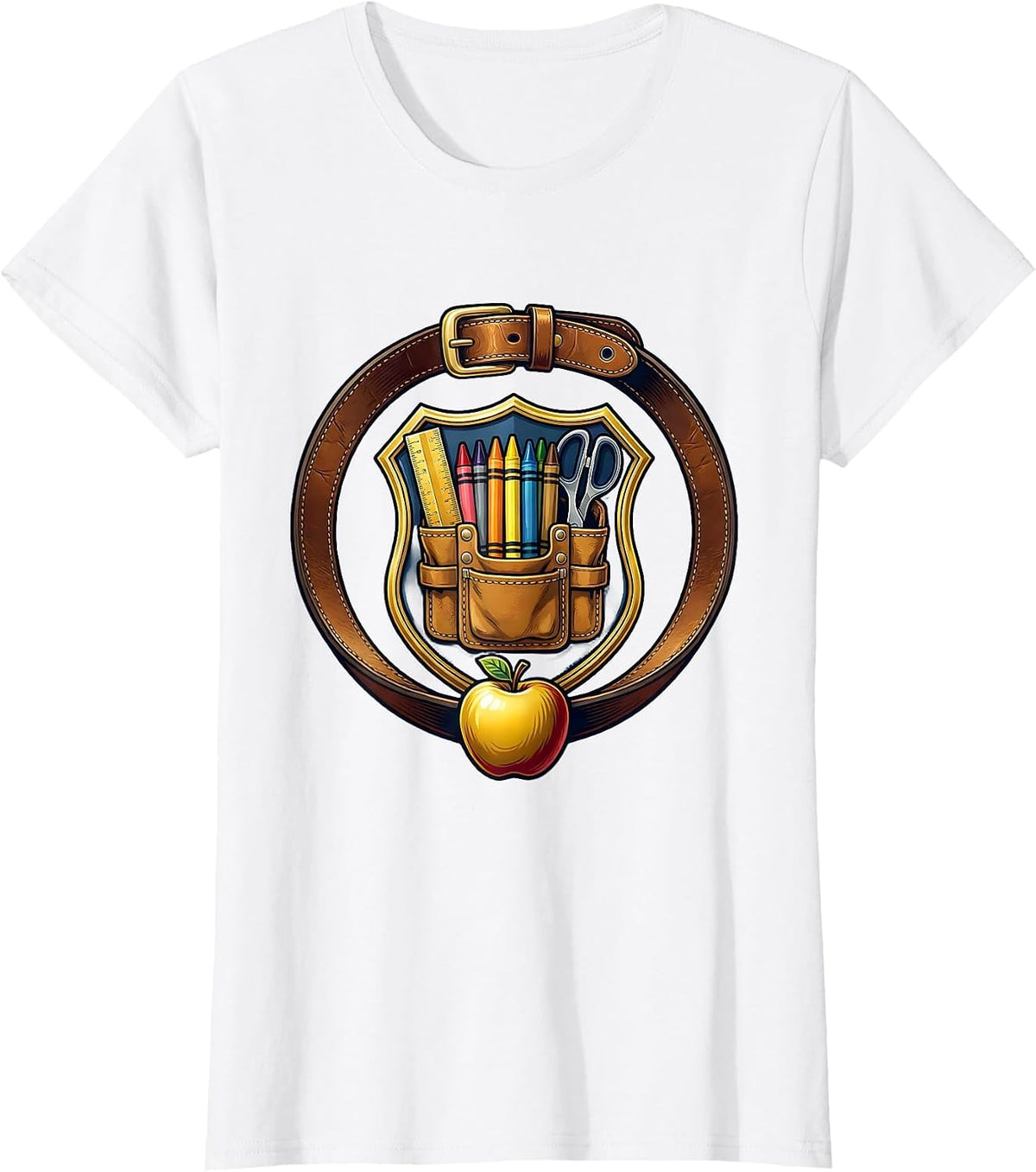 Women's Sped Teacher Toolbelt Graphic Design Gift T-Shirt - White