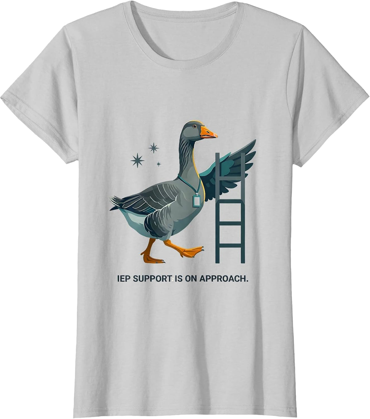 IEP Support Is On Approach Funny Special Education Teacher T-Shirt - Silver Grey