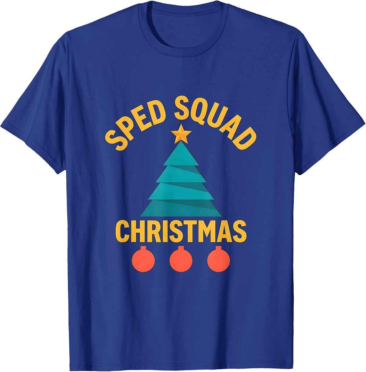 SPED Squad Christmas Funny Teacher Holiday Grade-Level Squad T-Shirt - Royal Blue