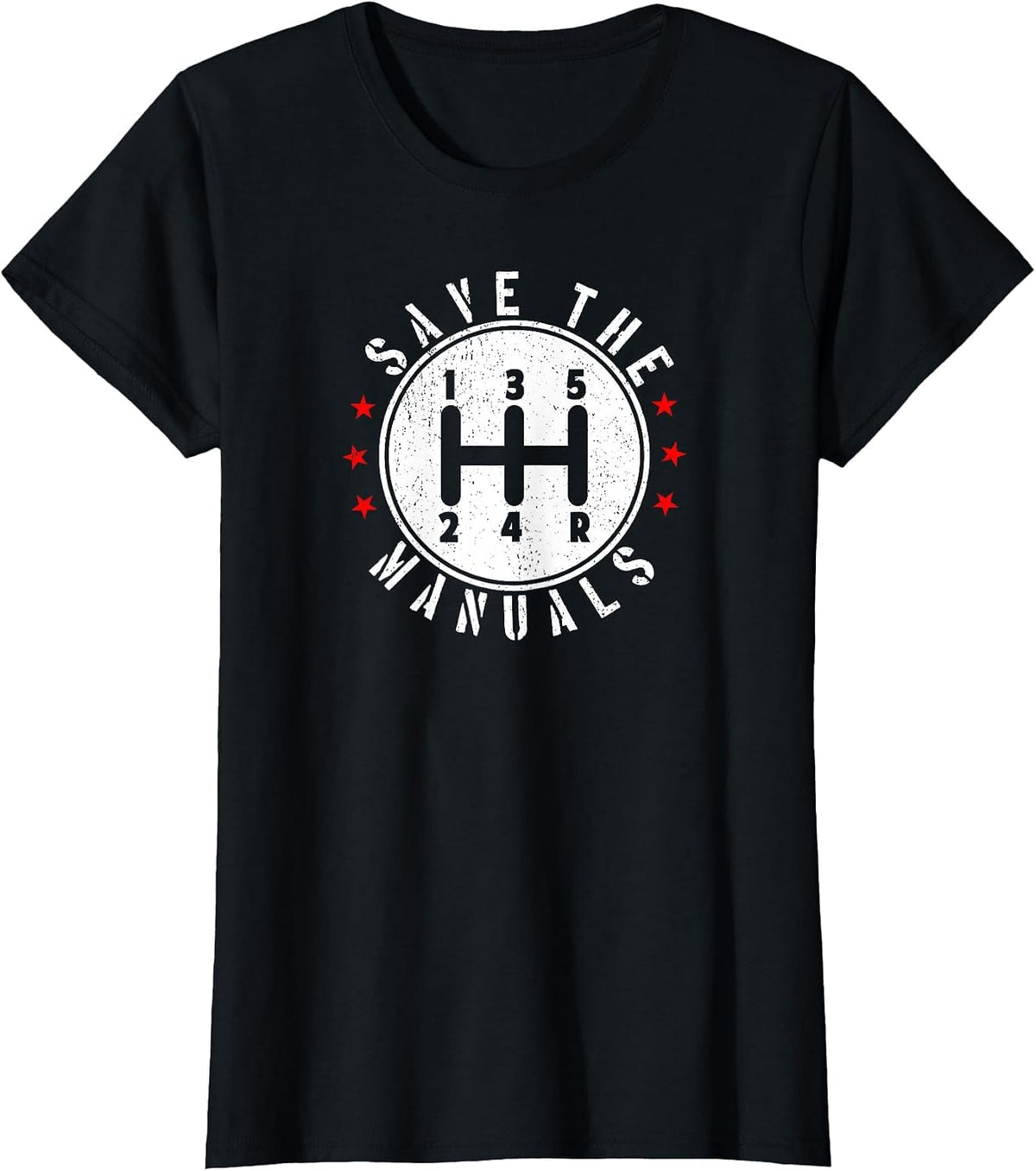 Save The Manuals-Manual Transmission Stick Driver T-Shirt - Black