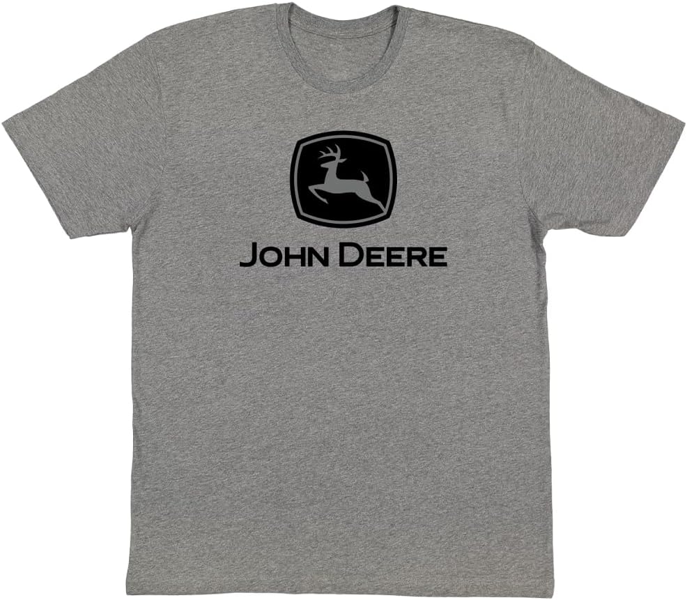John Deere Men's Trademark Logo Core Short Sleeve Tee - Charcoal