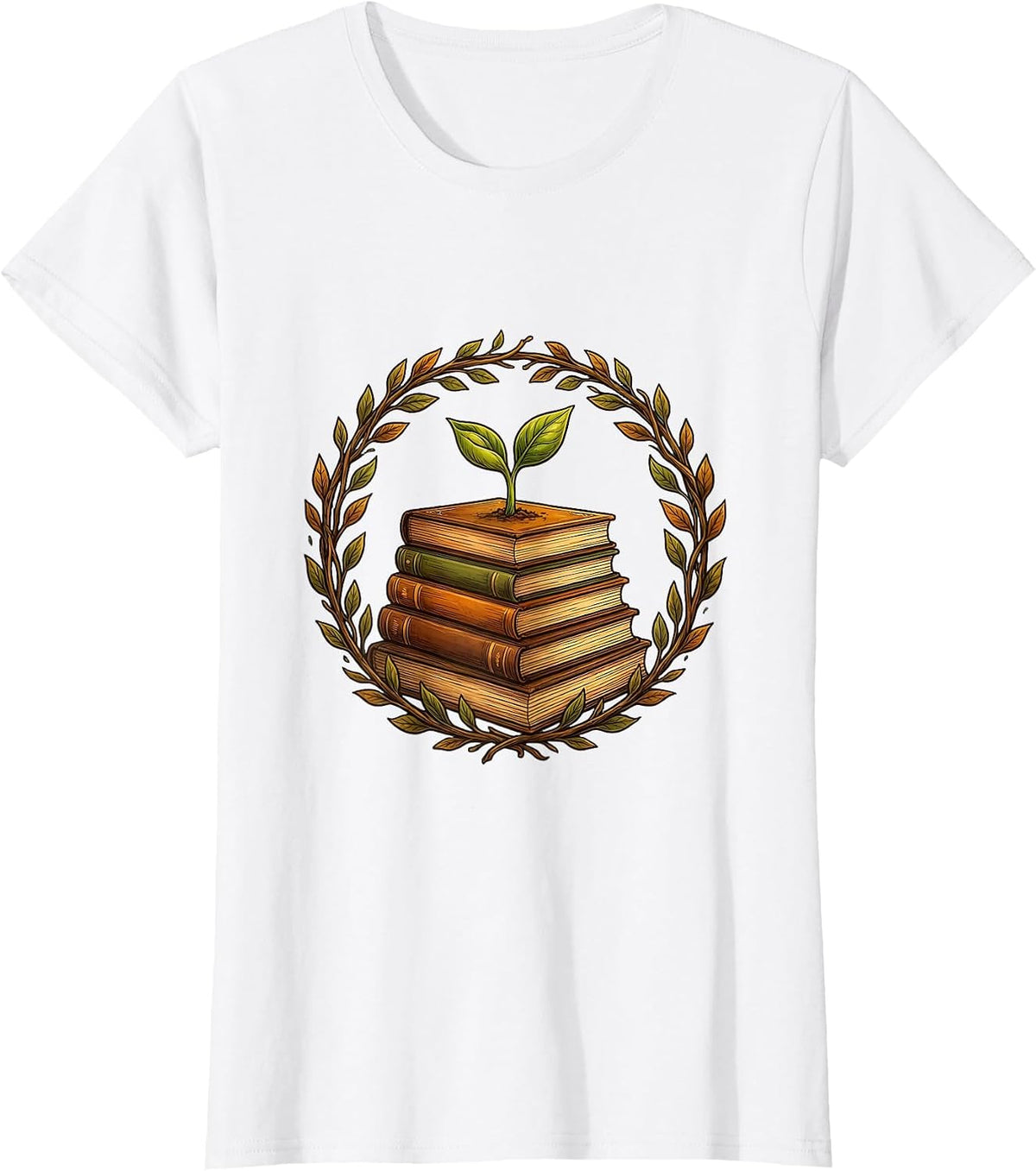 Sped Teacher Growing Minds Seedling Books Design T-Shirt - White