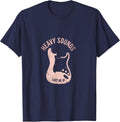 Heavy Sounds Light Me Up Grunge Music Design T-Shirt - Navy Blue