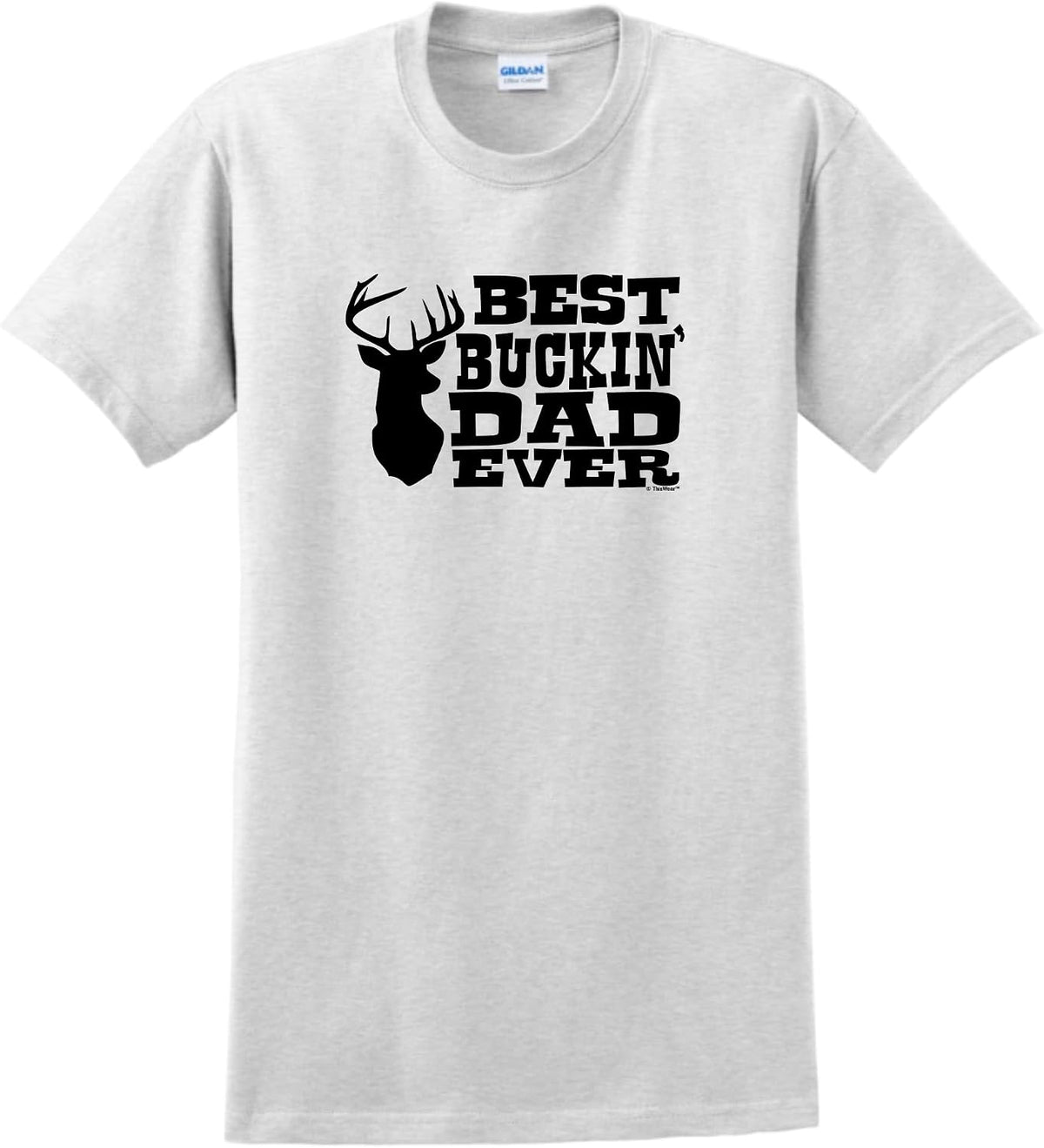 ThisWear Best Buckin' Dad Ever T-Shirt - Ash