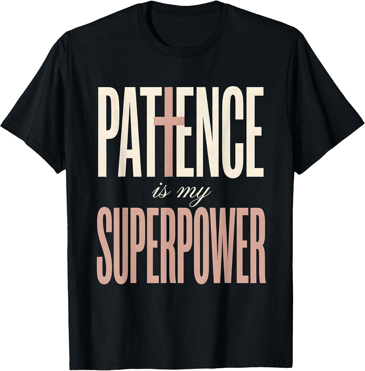 Men's Patience Is My Superpower Sped Teacher Design T-Shirt - Black