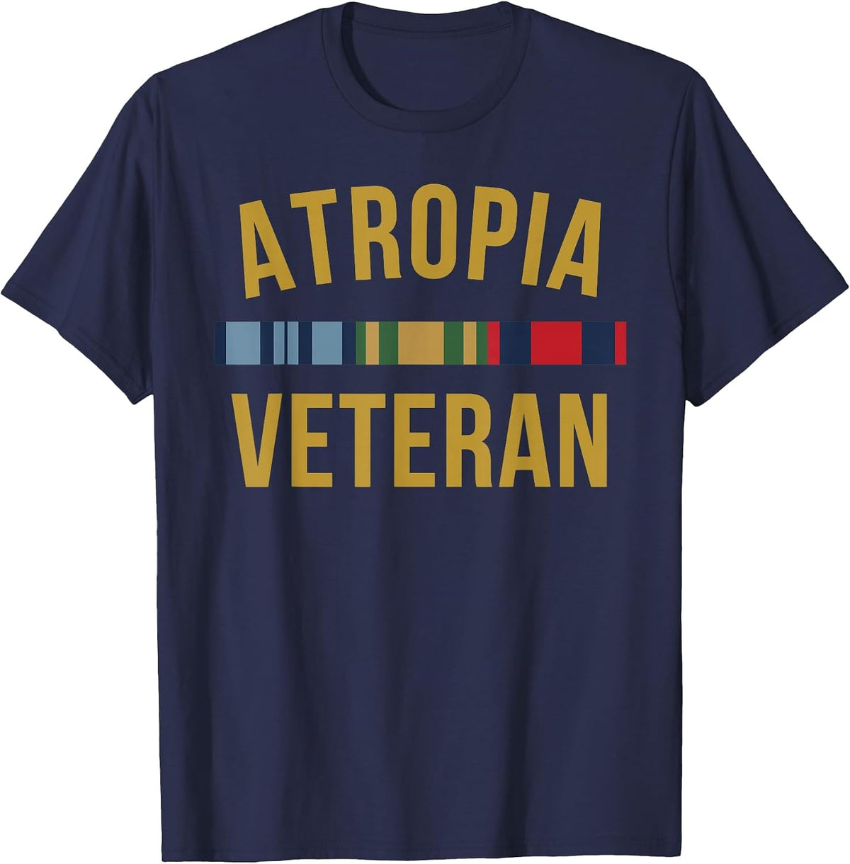 Atropia Veteran Flag T-Shirt - Navy Blue