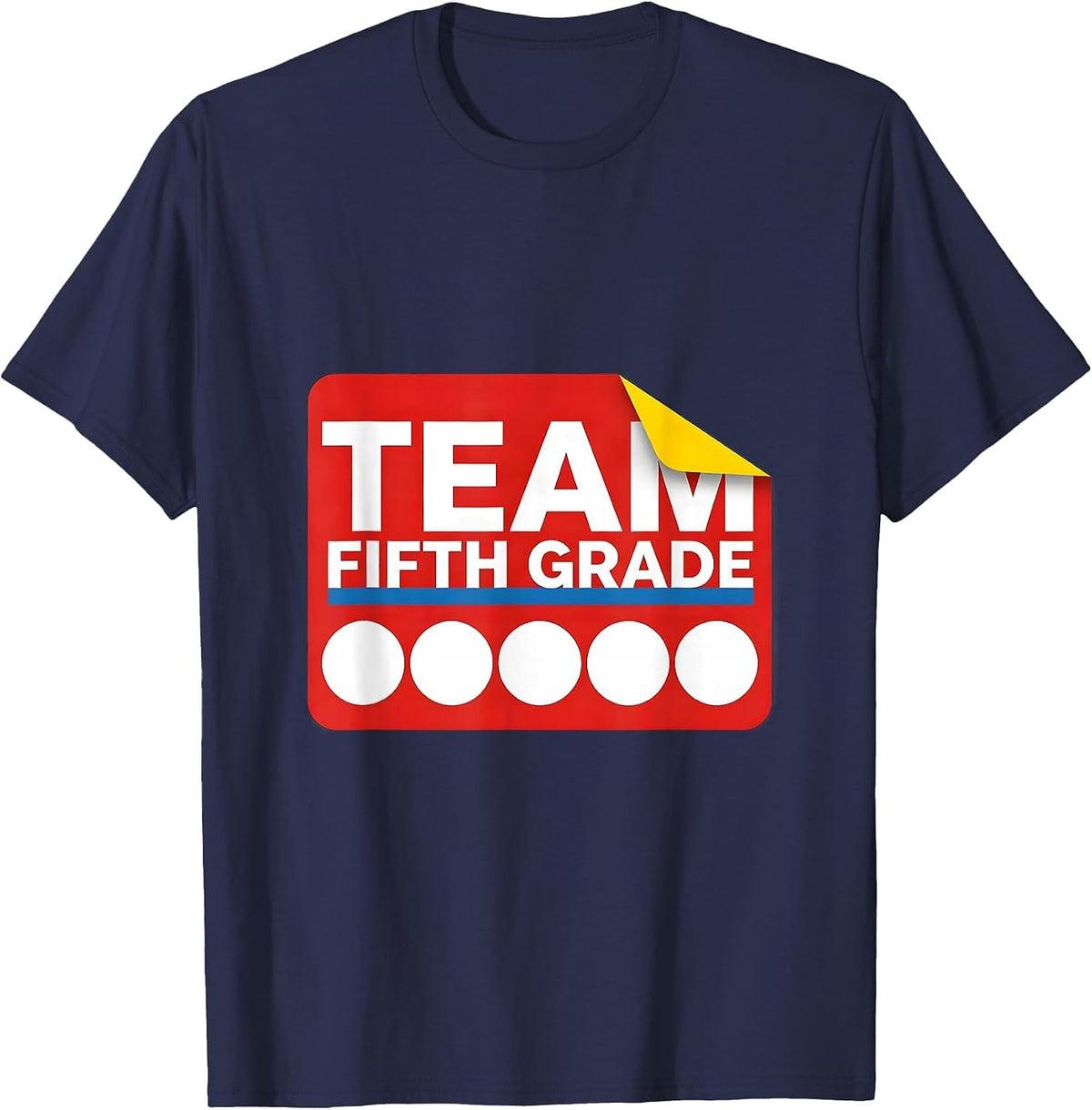 Team Fifth Grade Bauhaus Modernist Back To School Student T-Shirt - Navy Blue