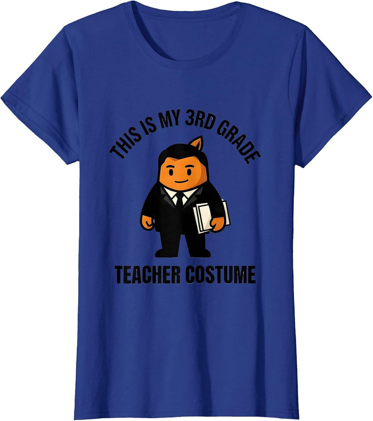 Women's This Is My 3rd Grade Teacher Costume Funny Halloween School T-Shirt - Royal Blue