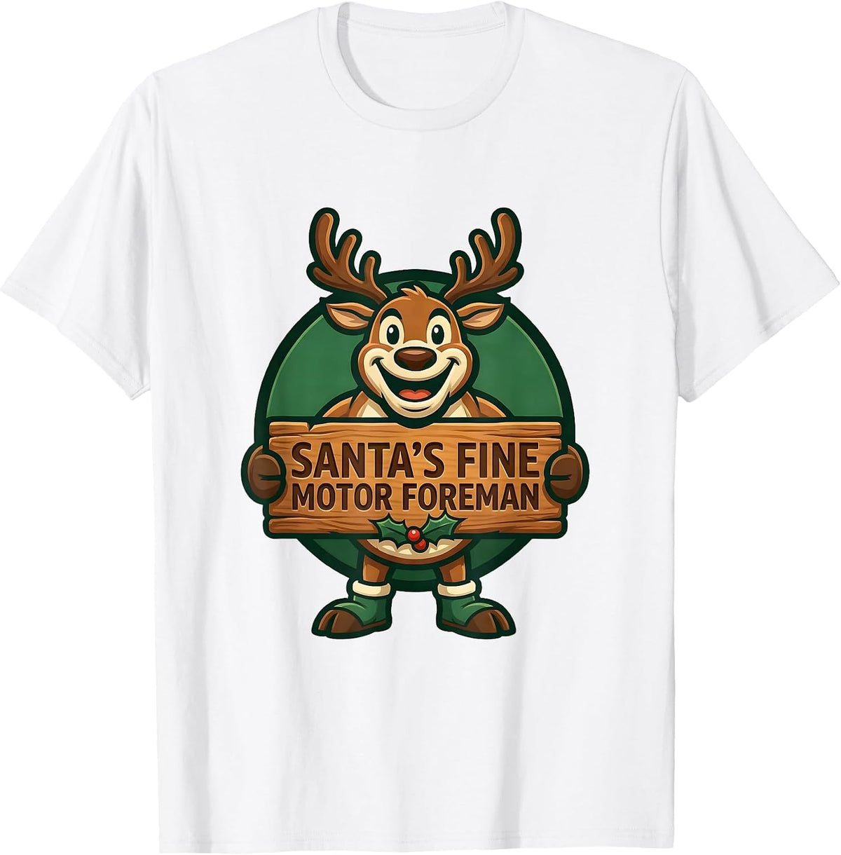 Santa's Fine Motor Foreman Occupational Therapy Christmas OT T-Shirt - White
