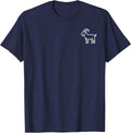 Goat Pocket Cute Minimal Line Art Farm Animal Men Women Kids T-Shirt - Navy Blue