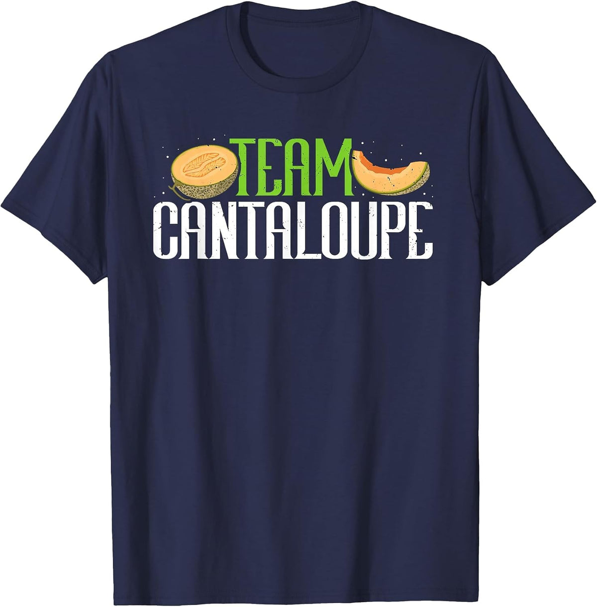 Team Cantaloupe Funny Melon Summer Fruit Lover Farmers T-Shirt - Navy Blue