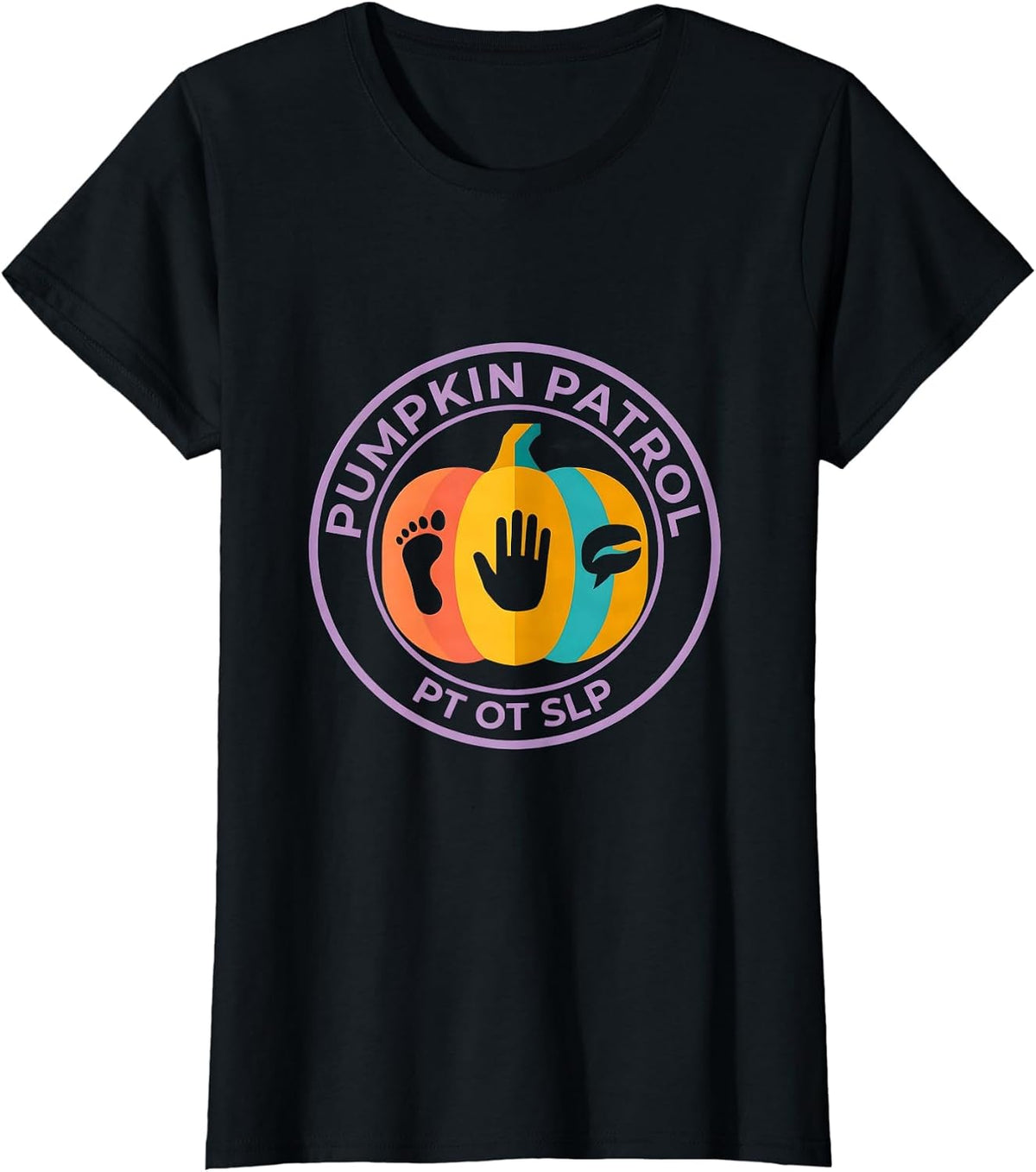 Pumpkin Patrol PT OT SLP Halloween Therapy Squad Funny Gift T-Shirt - Black