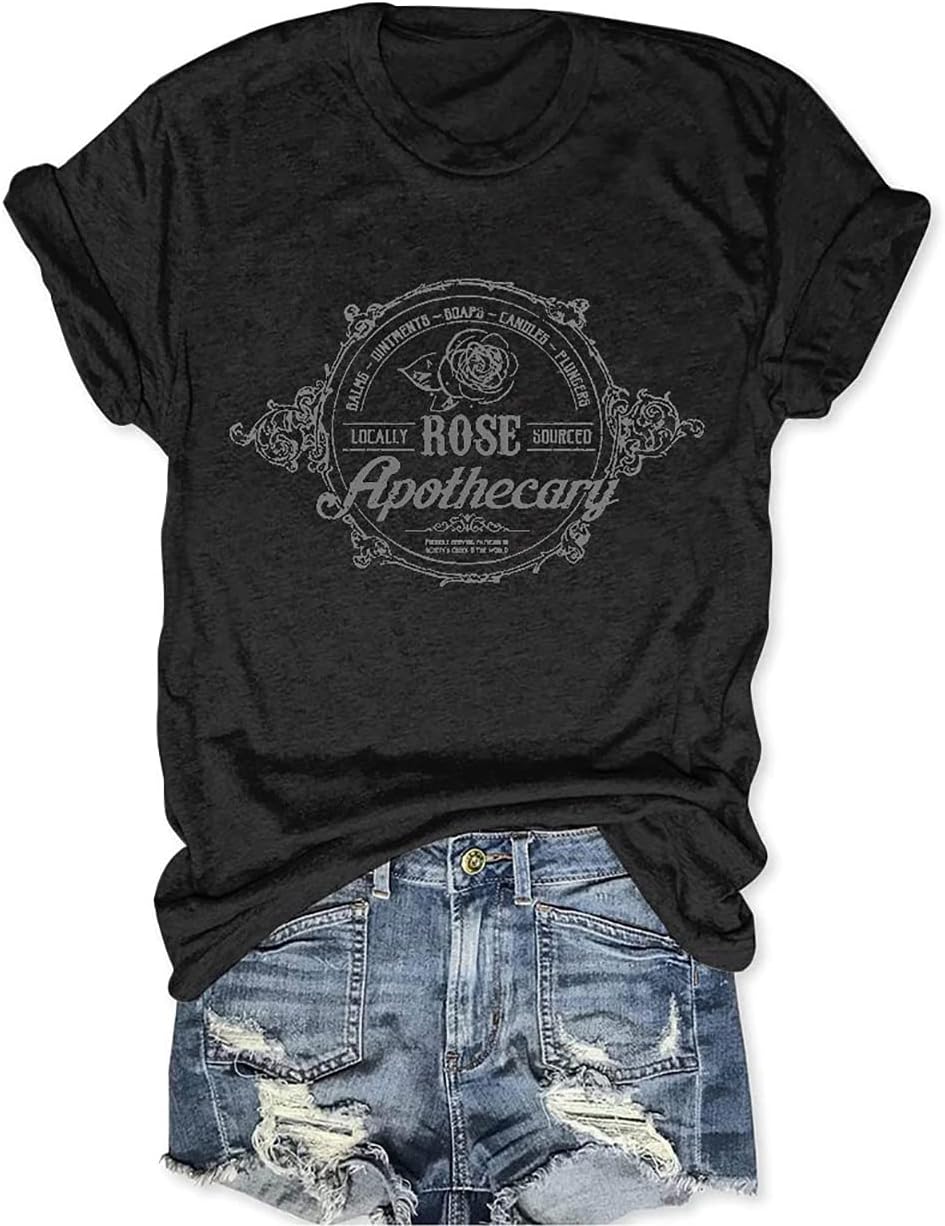 Women Vintage T Shirt Funny Tees Shirt Short Sleeve Tops Cute Graphic Tees - B-black