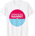 Men's Gender Reveal Nanny Geometric Family Announcement Party T-Shirt - White