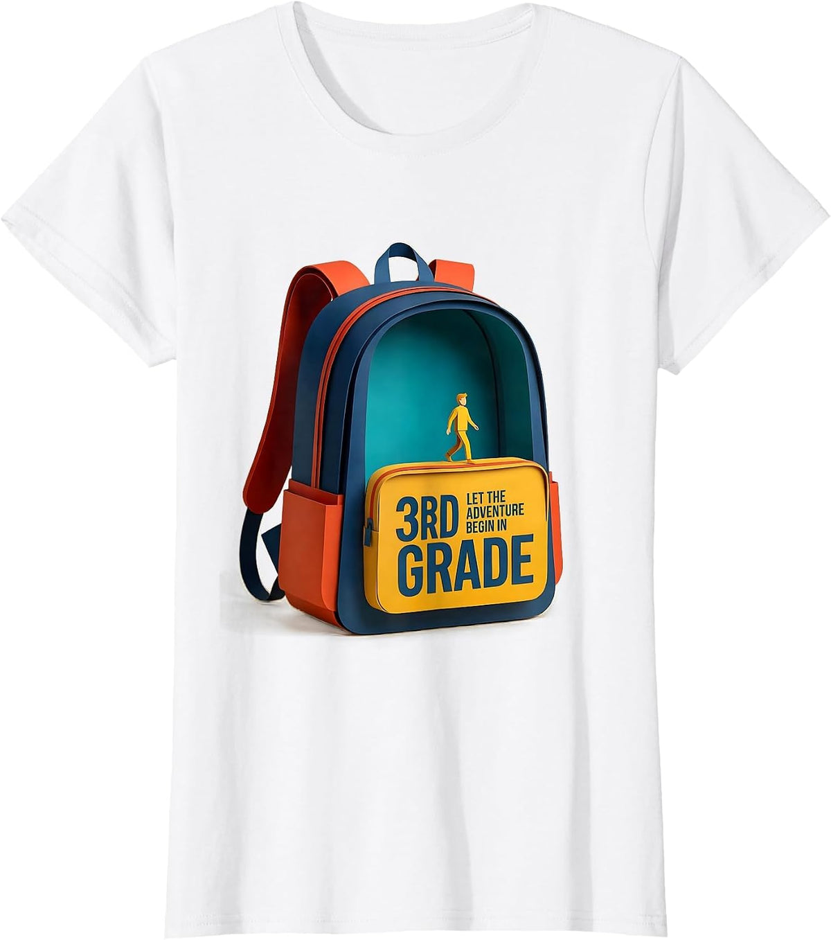 Let The Adventure Begin In 3rd Grade Funny 3rd Grade Teacher T-Shirt - White