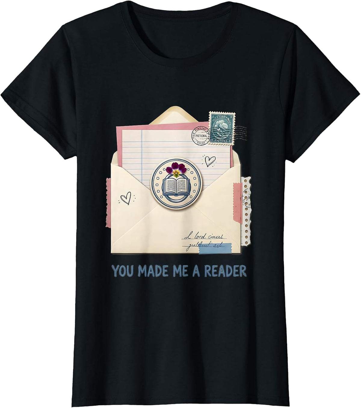 You Made Me A Reader Funny Book Lover Librarian Teacher T-Shirt - Black