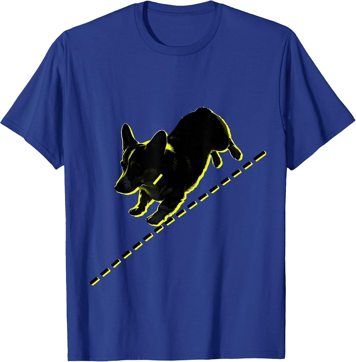 Corgi Sprint Retro Corgi Lover Humor T-Shirt - Royal Blue