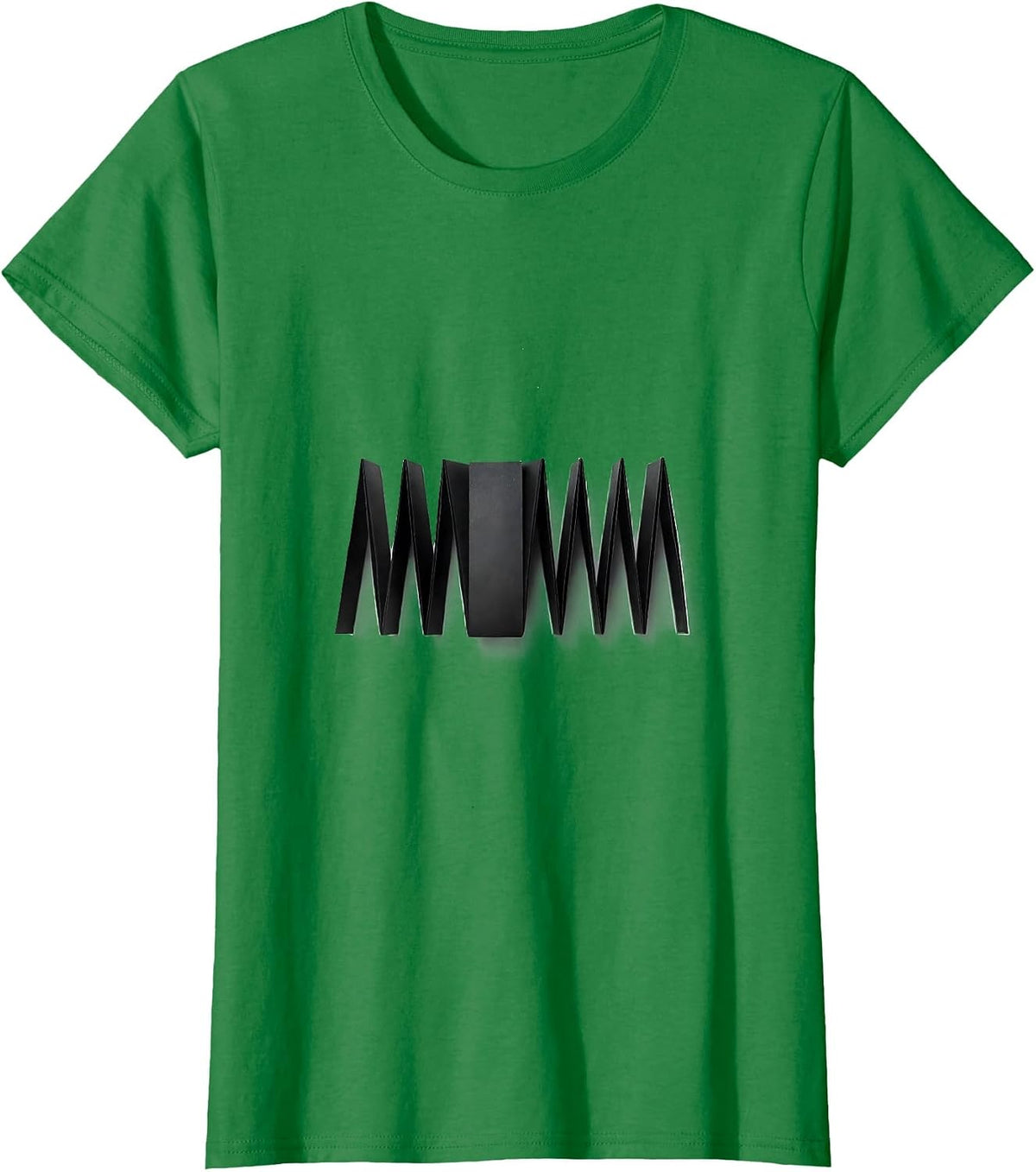 Zigzag Ribbon Minimalist Monday Humor T-Shirt - Kelly Green