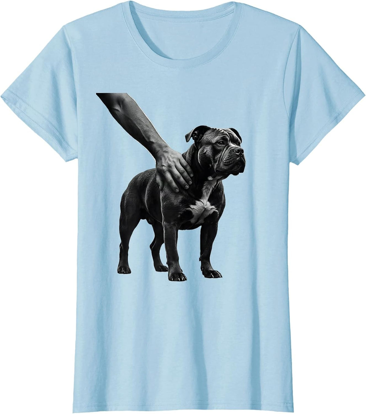 Pitbull Silhouette Pit Bull Mom Dog Lover Pride T-Shirt - Baby Blue
