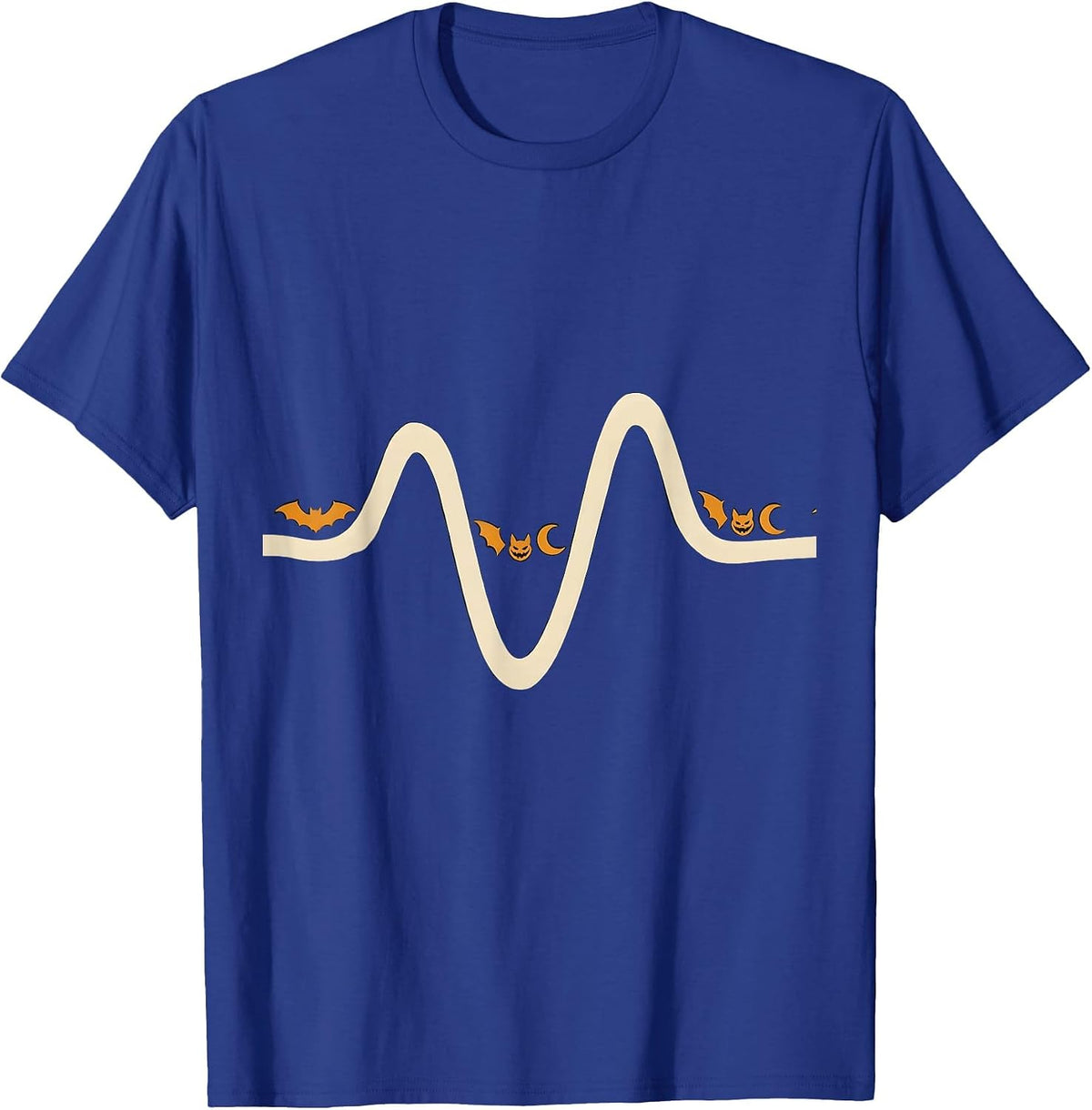 Men's Calm Waveform 911 Dispatcher Halloween Tribute T-Shirt - Royal Blue