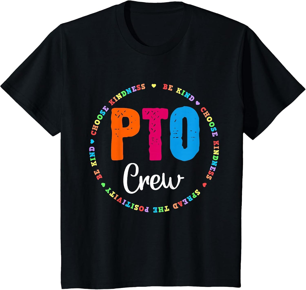 PTO Crew Parent School Volunteer Board Mom Parent Teacher T-Shirt - Black