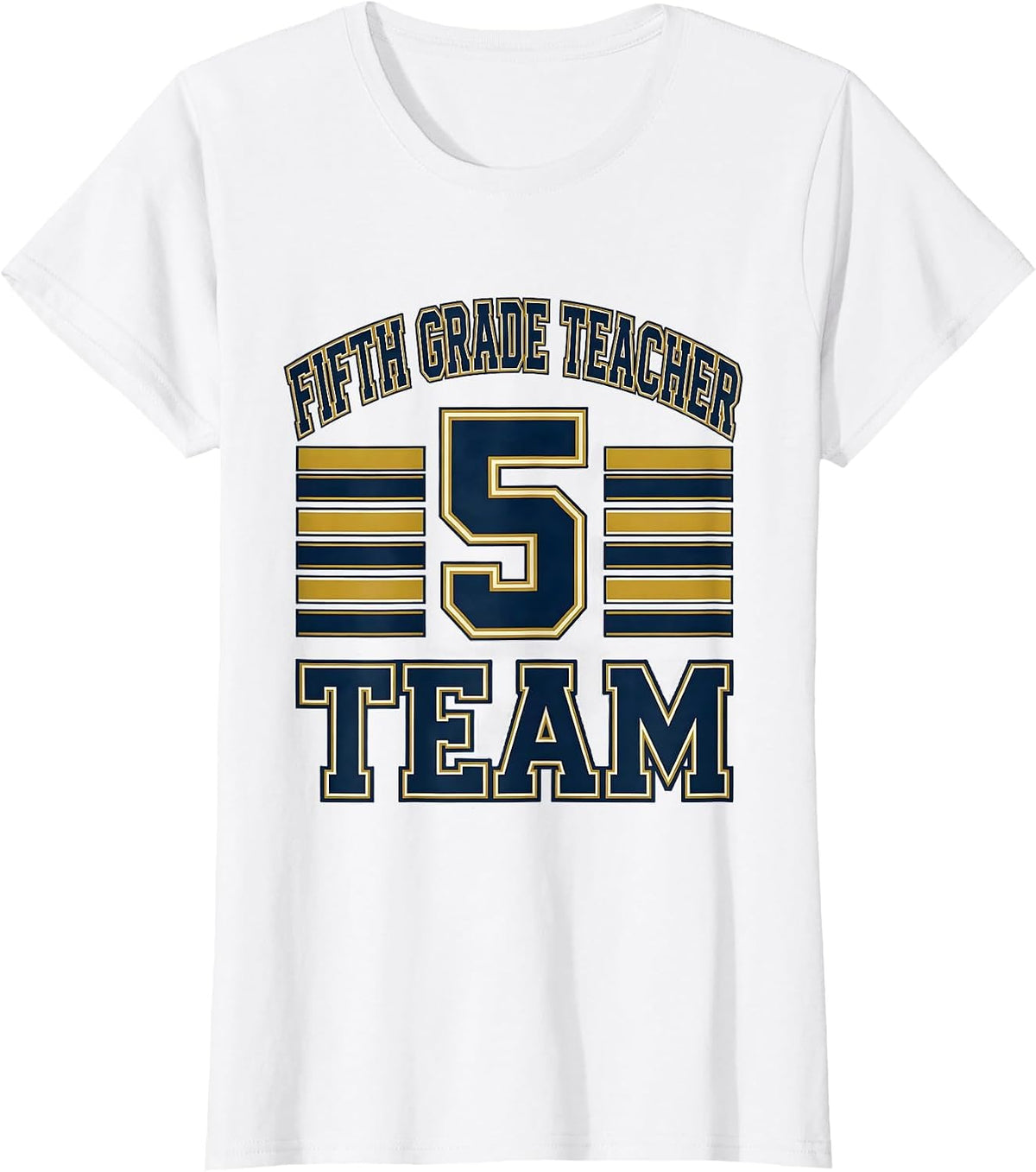 Women's Fifth Grade Teacher Team Sports Back to School Elementary T-Shirt - White