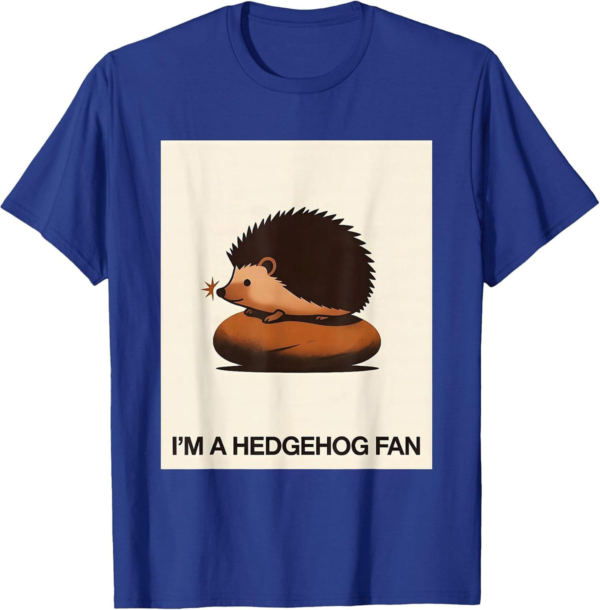 I'm A Hedgehog Fan Cute Hedgehog Lover Minimalist Animal Art T-Shirt - Royal Blue