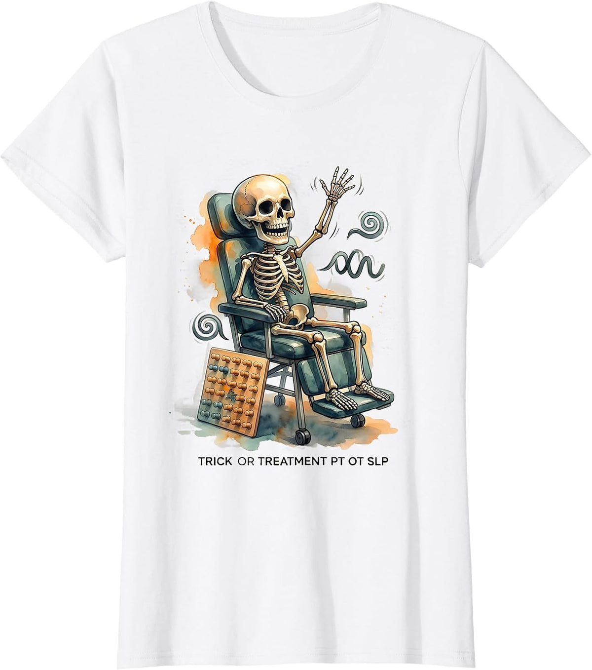 Trick Or Treatment PT OT SLP Funny Physical Therapist T-Shirt - White