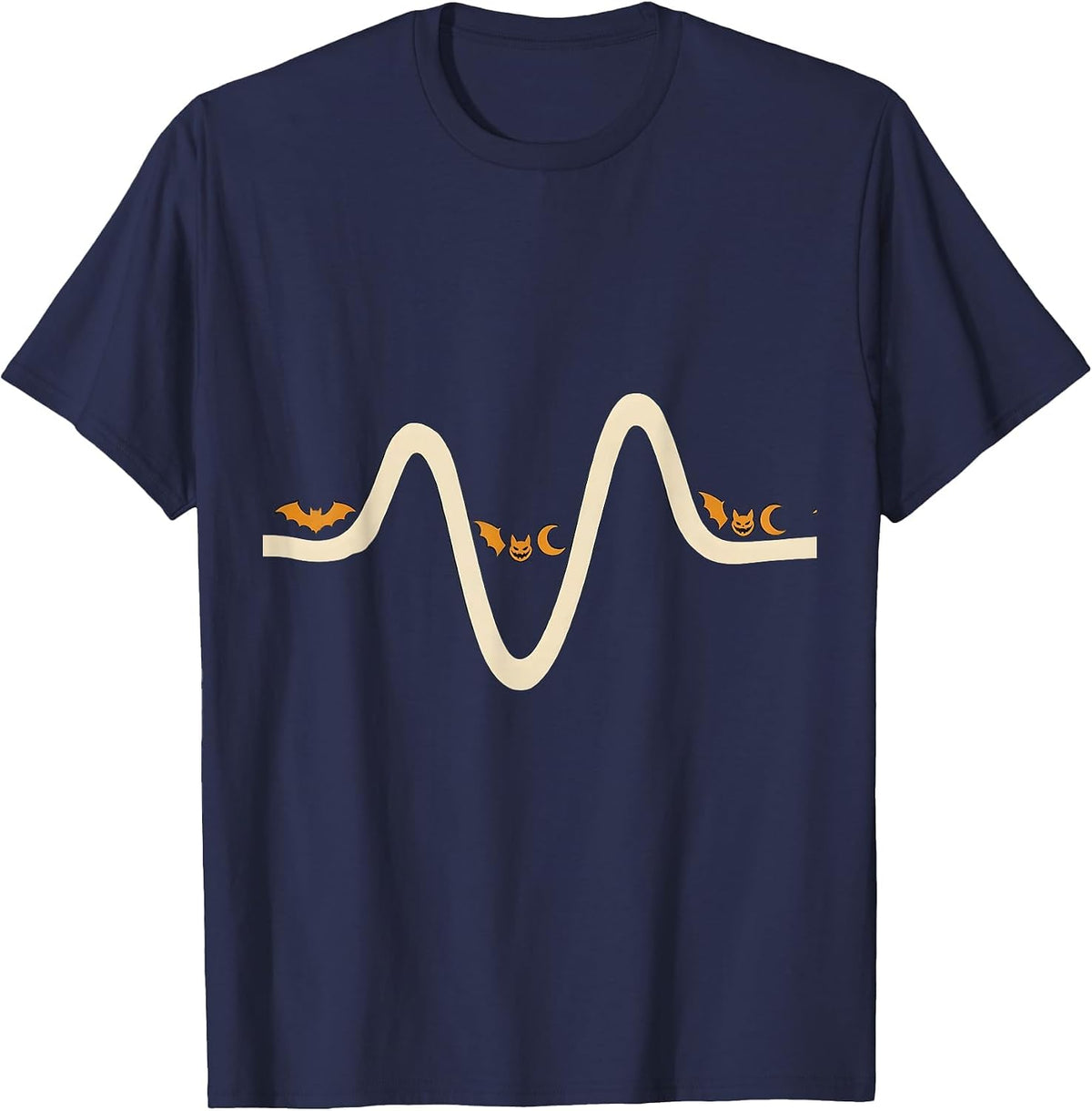 Men's Calm Waveform 911 Dispatcher Halloween Tribute T-Shirt - Navy Blue