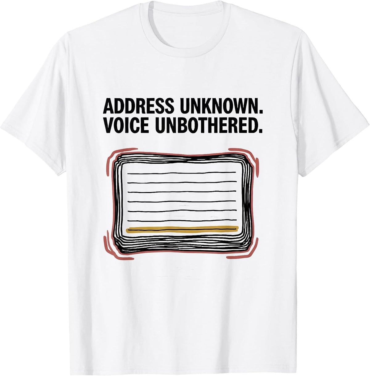 Men's Address Unknown Voice Unbothered Thin Line 911 Dispatcher T-Shirt - White