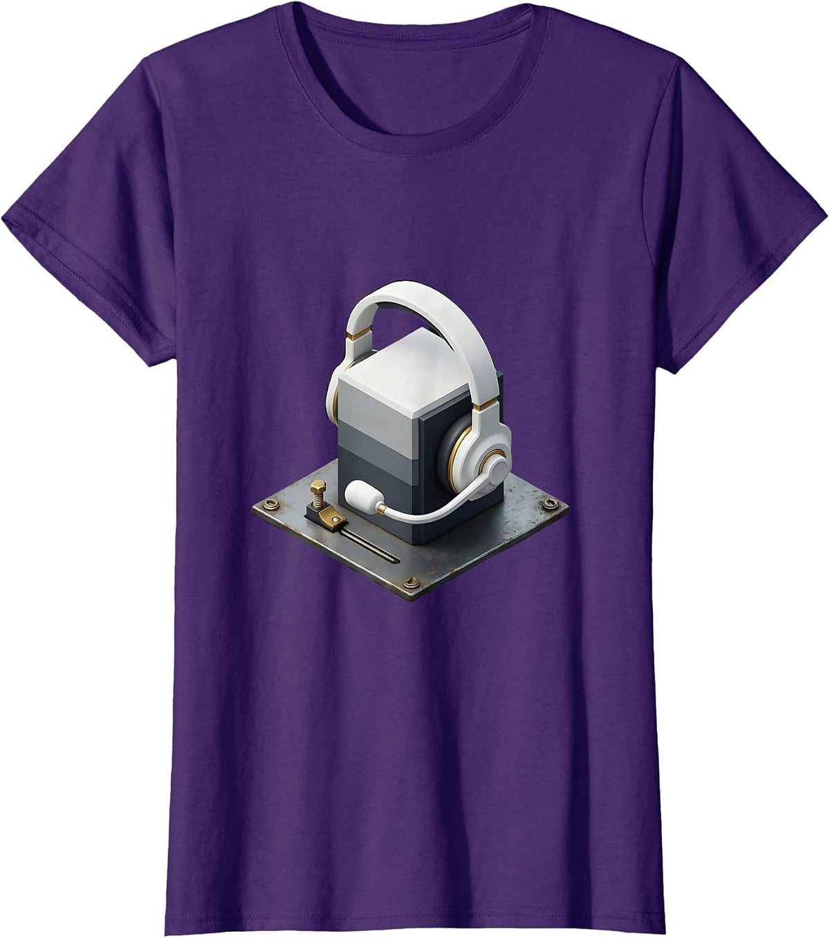 Control Module Isometric 911 Dispatcher Tribute Humor T-Shirt - Purple