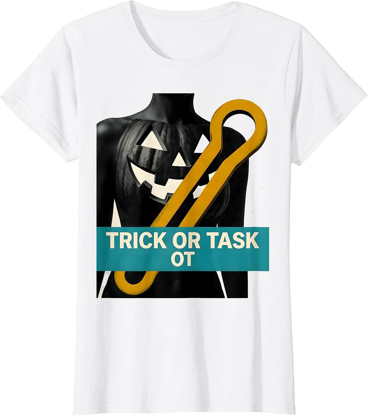 Women's Trick Or Task OT Midcentury Modern Physical Therapy T-Shirt - White