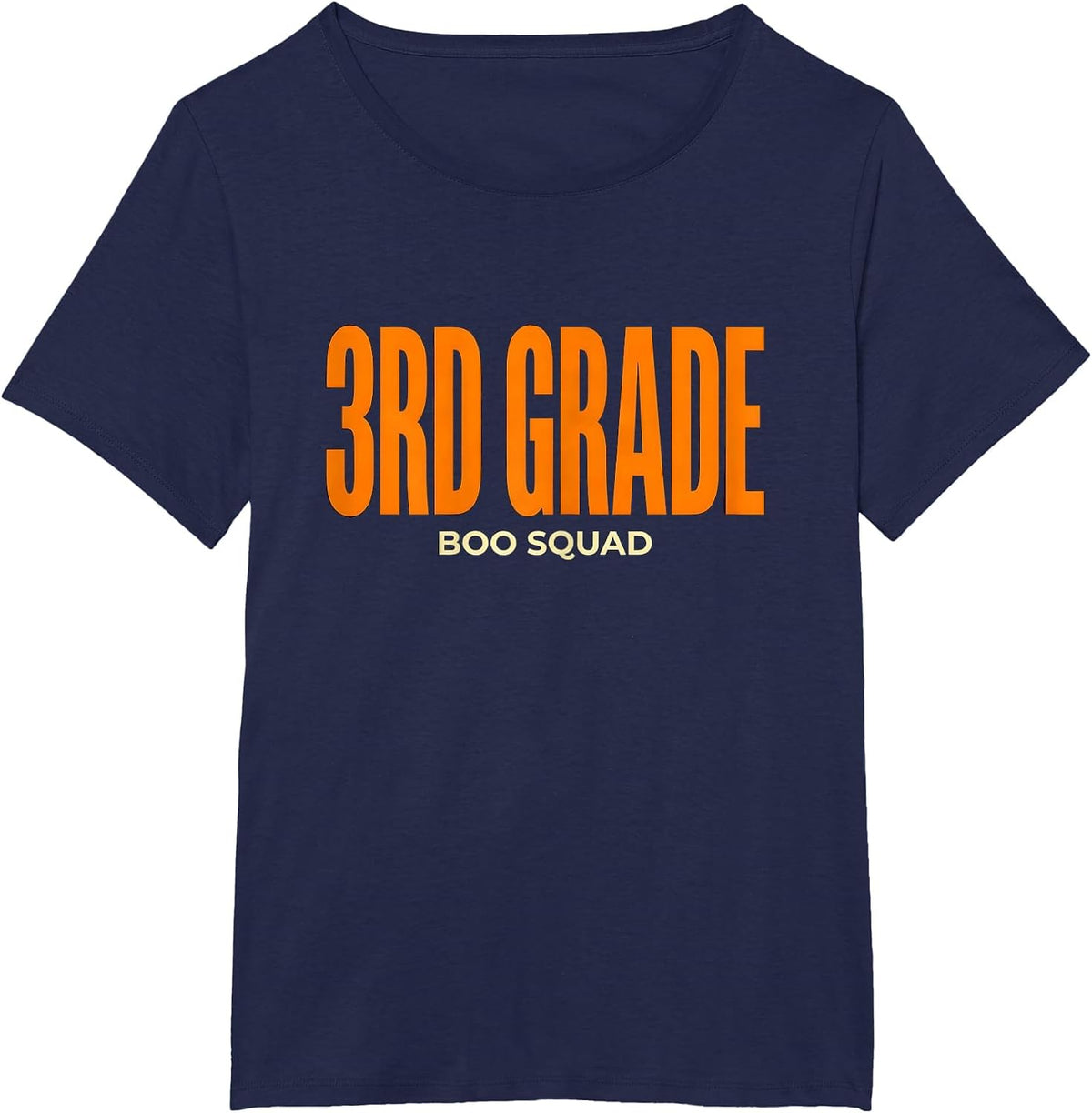 Women's 3rd Grade Boo Squad Spooky Third Grade Halloween Teacher T-Shirt - Navy Blue