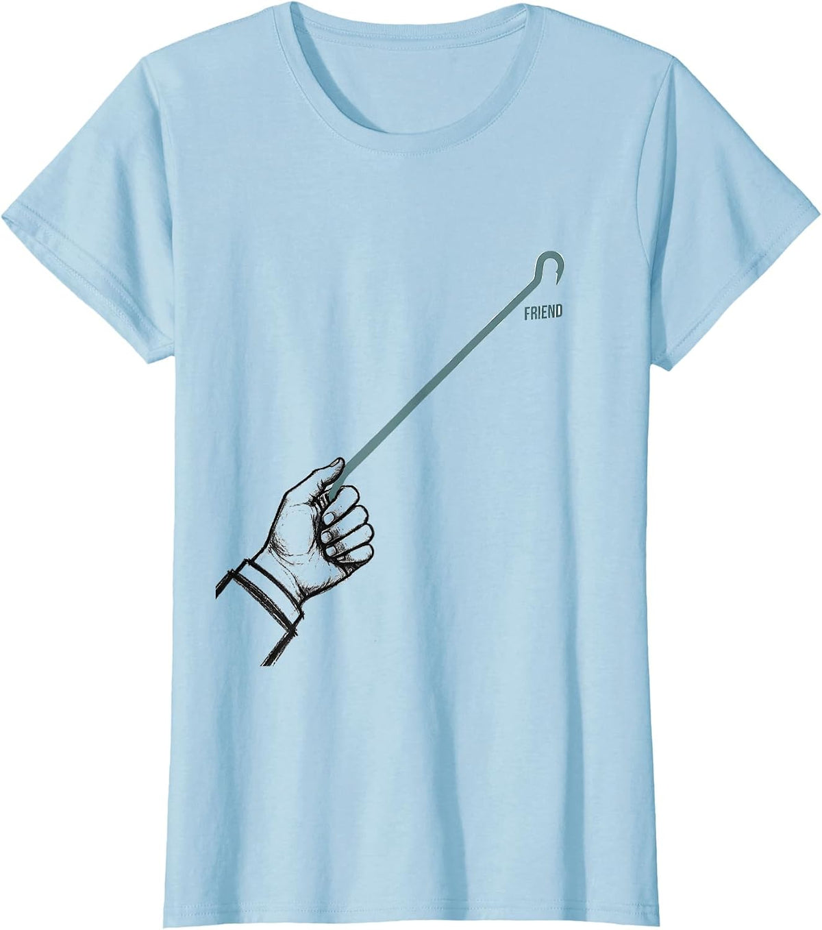 Friend ASL Sign Language Awareness Teacher Inclusion T-Shirt - Baby Blue