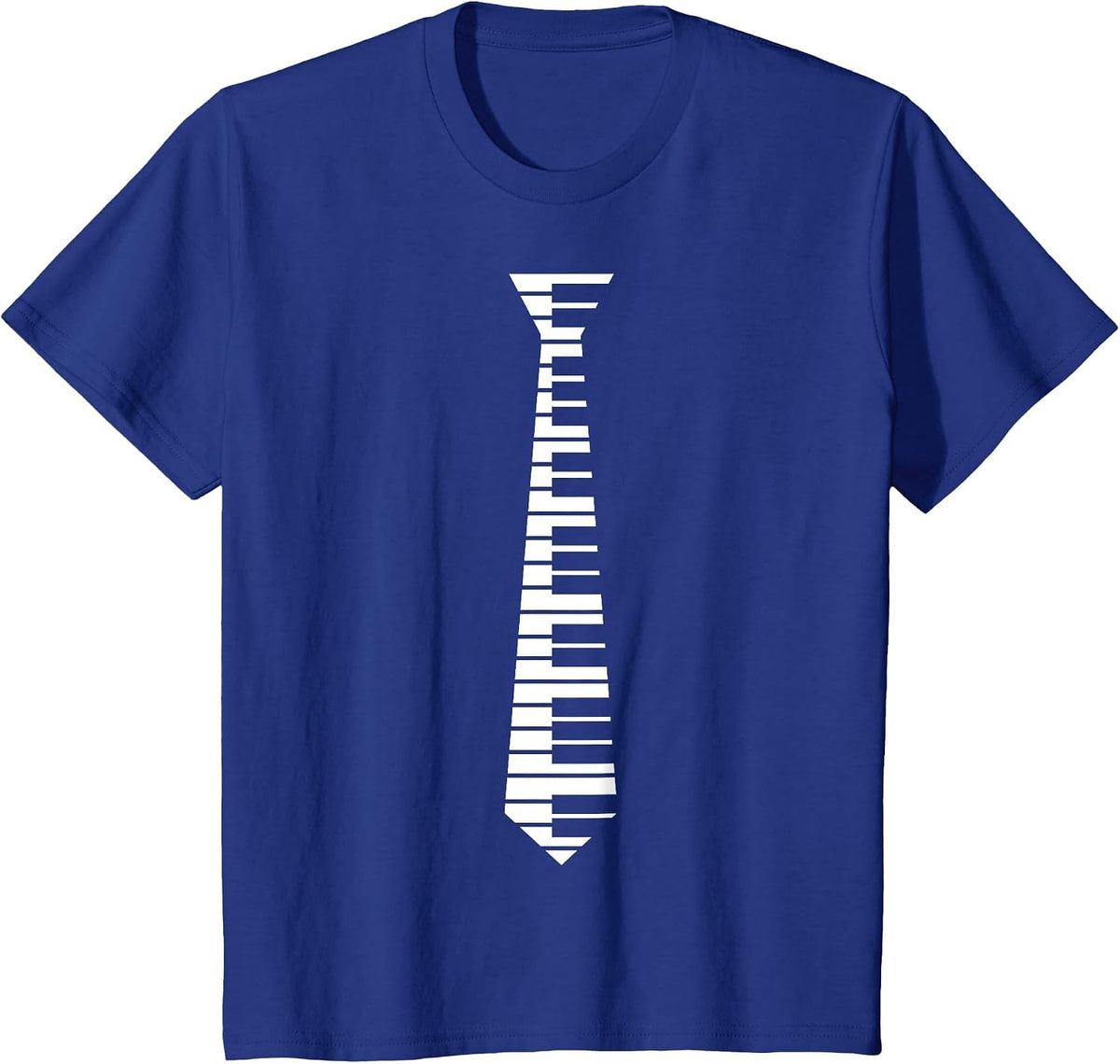 Piano Neck Tie Funny Humorous Keyboard Music Player, Pianist T-Shirt - Royal Blue