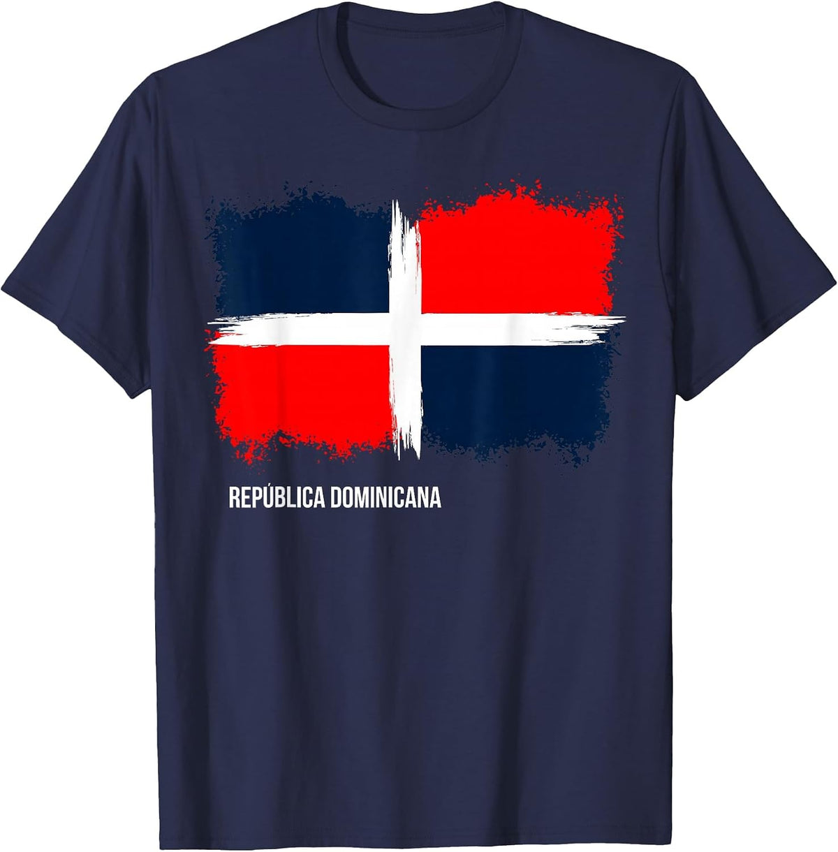 Boy, Girl, Men and Women Country Flag of Dominican Republic T-Shirt - Navy Blue