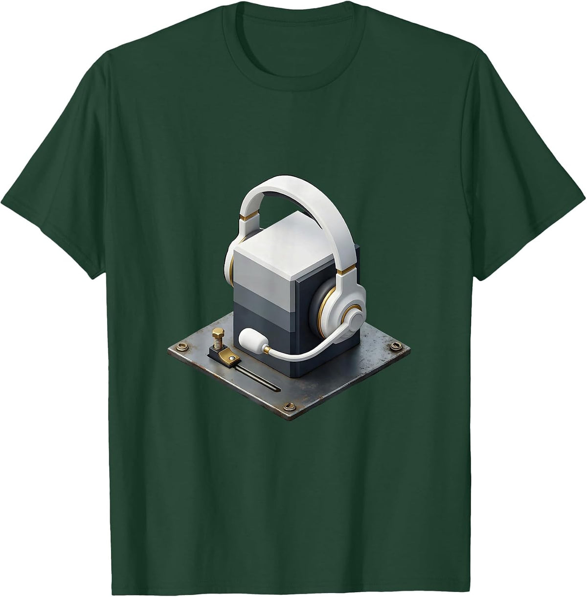 Control Module Isometric 911 Dispatcher Tribute Humor T-Shirt - Dark Green