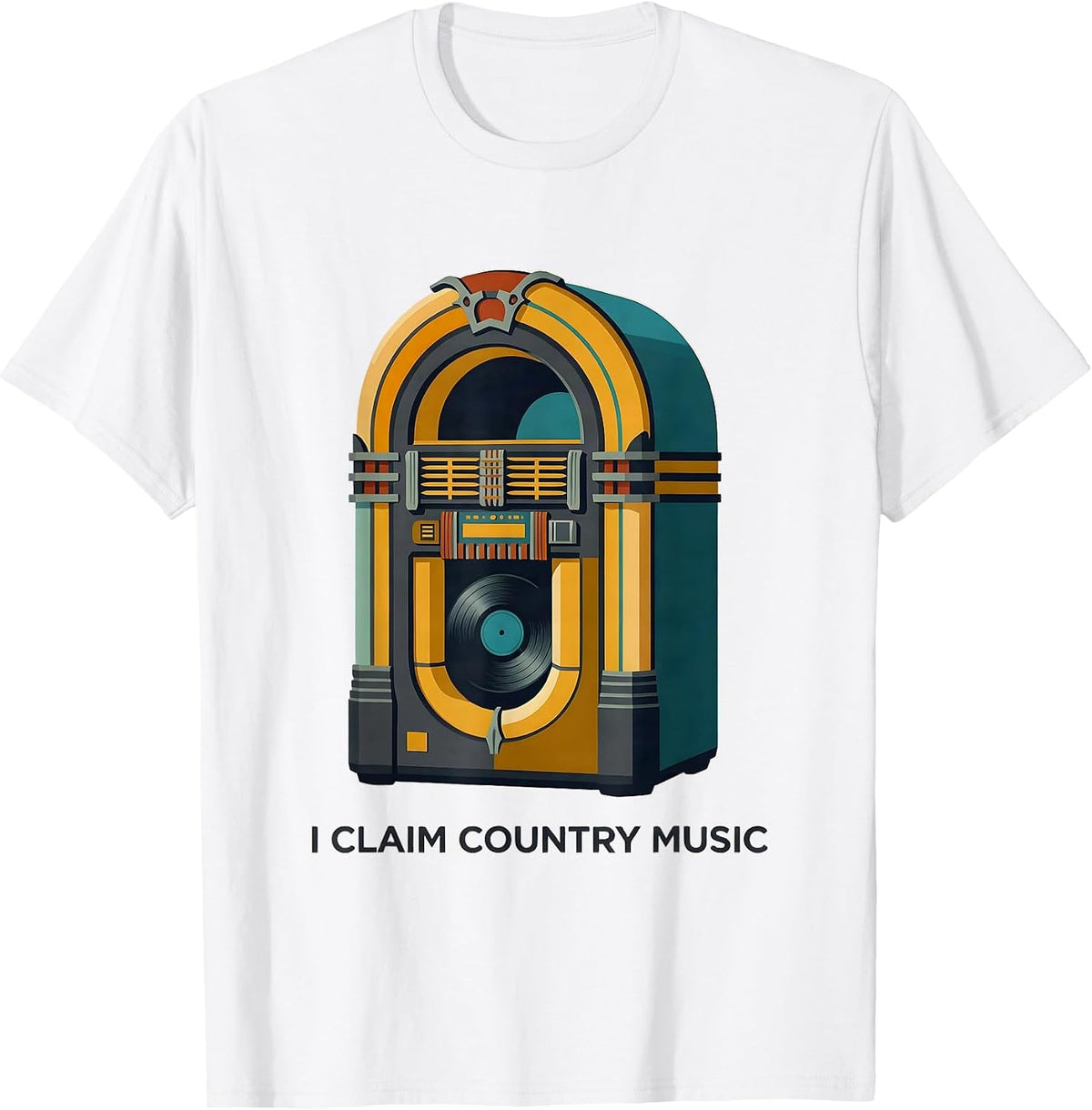 I Claim Country Music Midcentury Modern Country Fan Casual T-Shirt - White