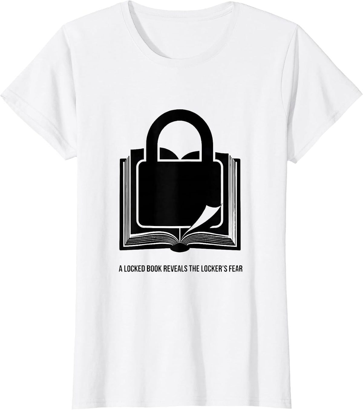 A Locked Book Reveals The Locker's Fear Librarian T-Shirt - White