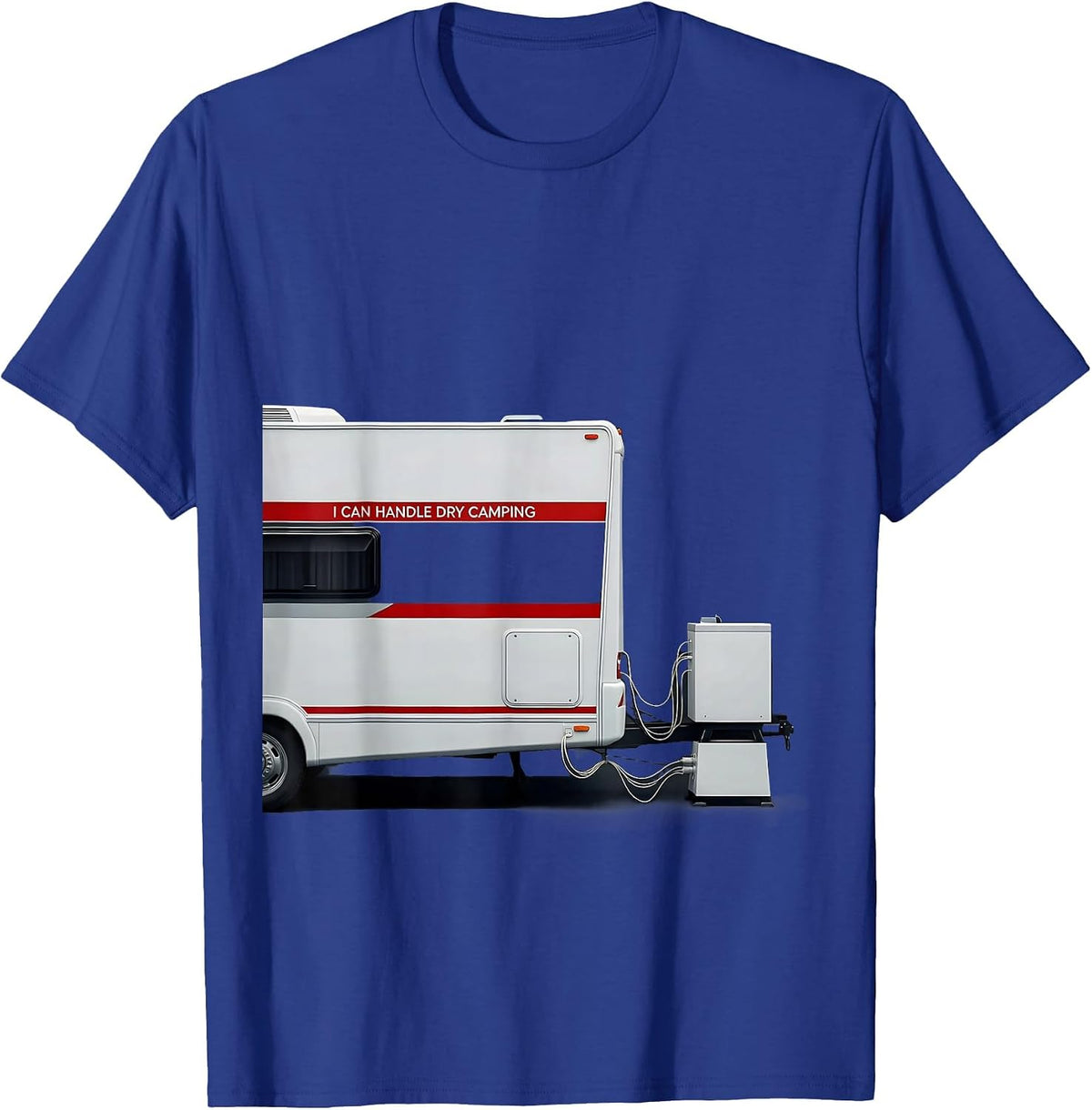 Men's I Can Handle Dry Camping Funny RV Owner Camping Humor T-Shirt - Royal Blue
