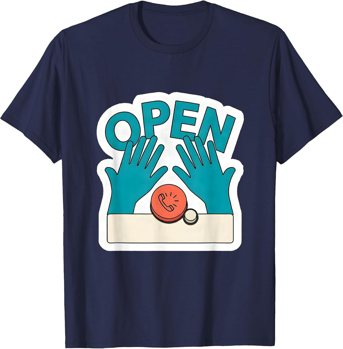 Open AAC Speech Therapy Communication Advocacy SLP SPED T-Shirt - Navy Blue