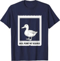 Duck Permit Not Required Sarcastic Duck Novelty Humor T-Shirt - Navy Blue