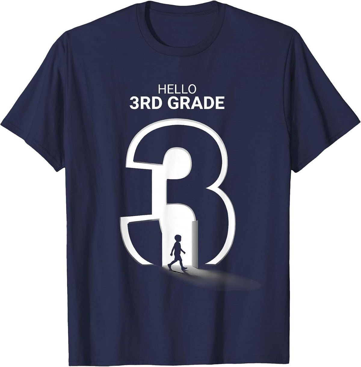 Hello 3rd Grade Funny Teacher Team Back To School T-Shirt - Navy Blue
