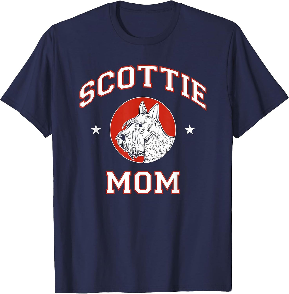 Scottish Terrier Mom Dog Mother T-Shirt - Navy Blue