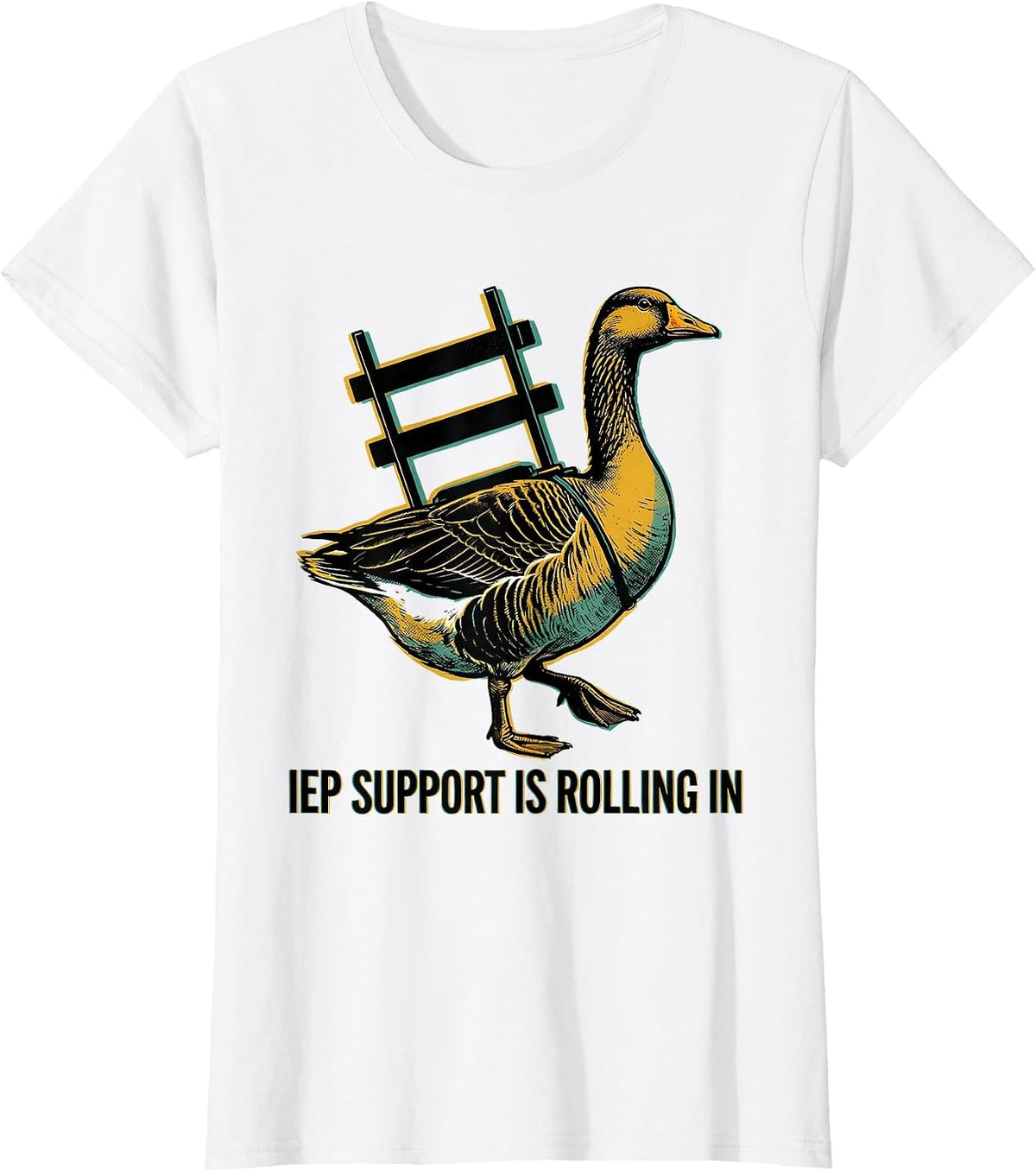 IEP Support Is Rolling In Funny Special Education Teacher T-Shirt - White