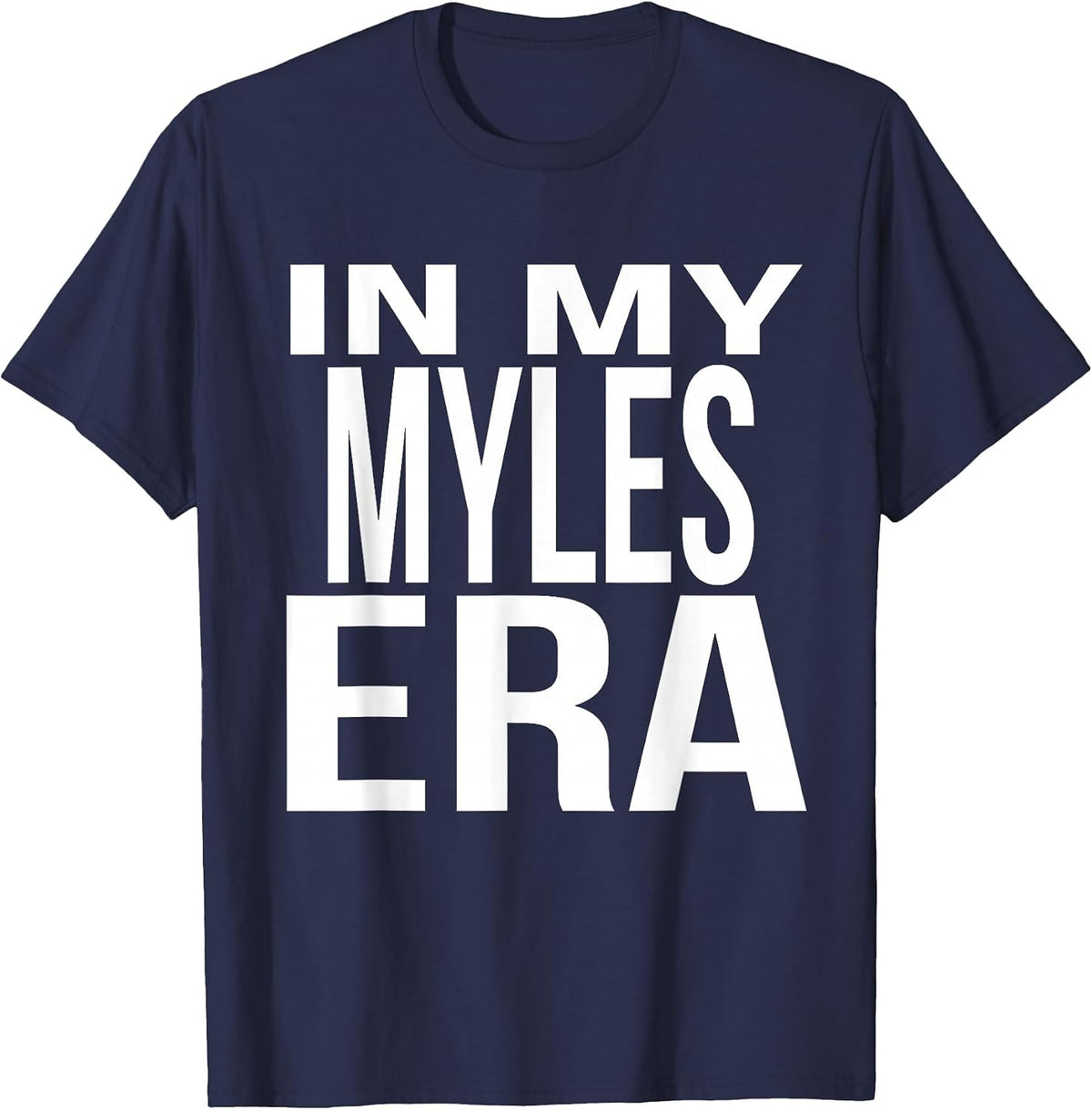 in My Myles Era Family Reunion Squad First Last Name T-Shirt - Navy Blue