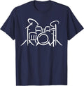 Drums Percussion T-Shirt T-Shirt - Navy Blue