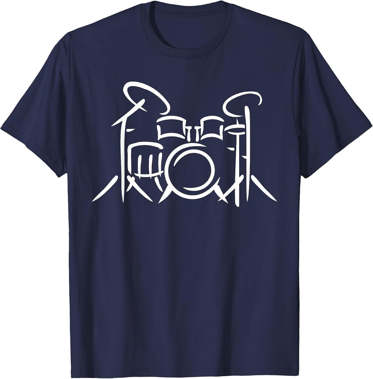 Drums Percussion T-Shirt T-Shirt - Navy Blue